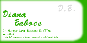 diana babocs business card
